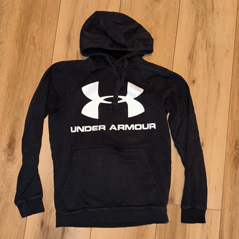 Under Armour Black Logo Hooded Sweatshirt